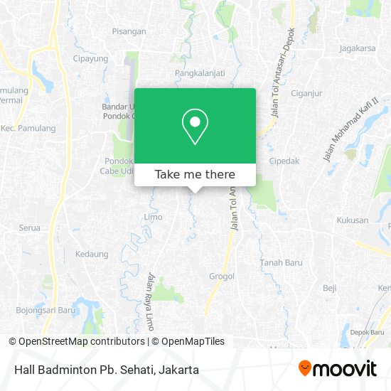 Hall Badminton Pb. Sehati map