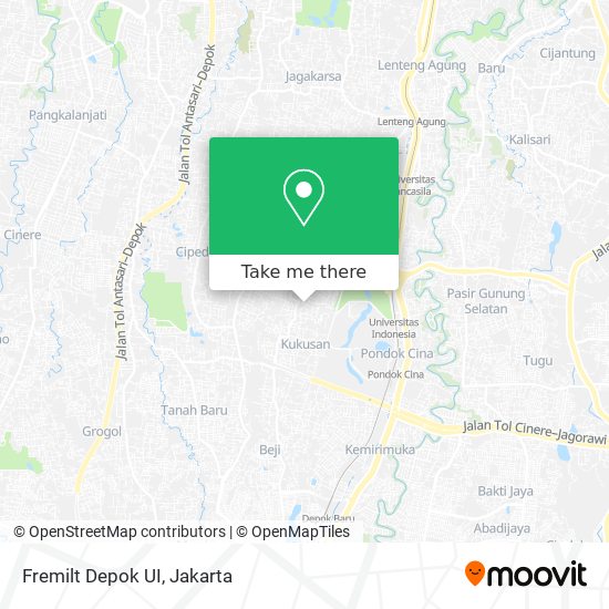 Fremilt Depok UI map