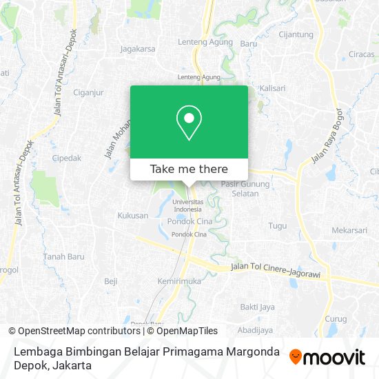 Lembaga Bimbingan Belajar Primagama Margonda Depok map