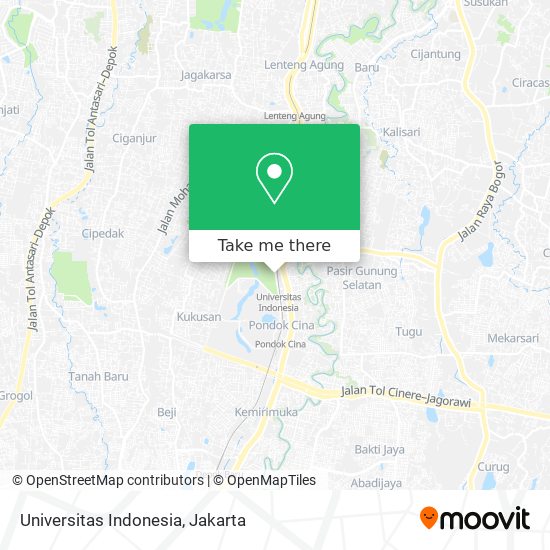 Universitas Indonesia map