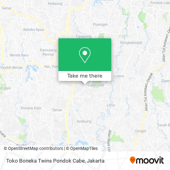 Toko Boneka Twins Pondok Cabe map