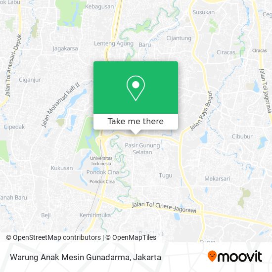 Warung Anak Mesin Gunadarma map
