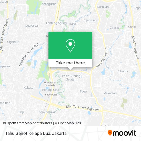Tahu Gejrot Kelapa Dua map