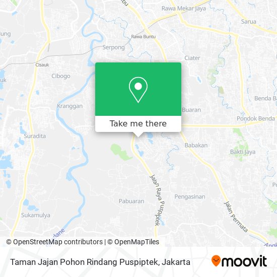 Taman Jajan Pohon Rindang Puspiptek map