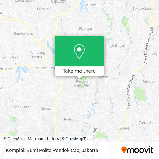 Komplek Bumi Pelita Pondok Cab map