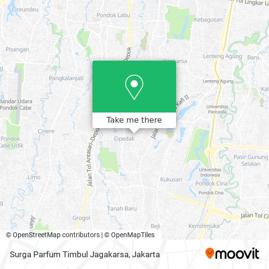 Surga Parfum Timbul Jagakarsa map