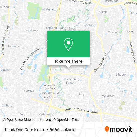 Klinik Dan Cafe Kosmik 6666 map