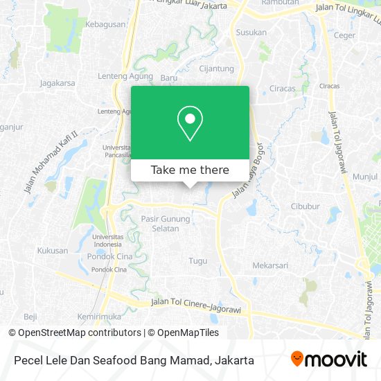 Pecel Lele Dan Seafood Bang Mamad map