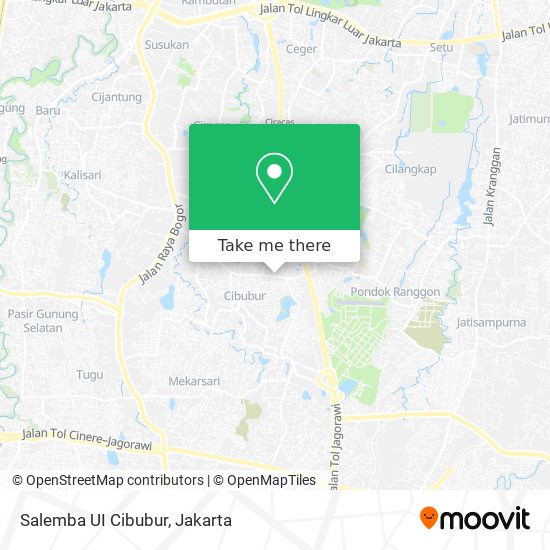 Salemba UI Cibubur map