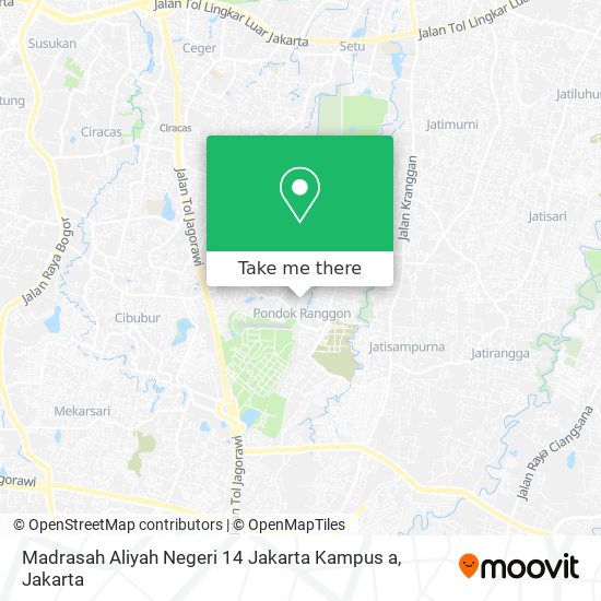 Madrasah Aliyah Negeri 14 Jakarta Kampus a map
