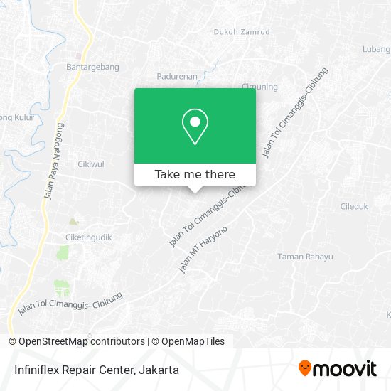 Infiniflex Repair Center map