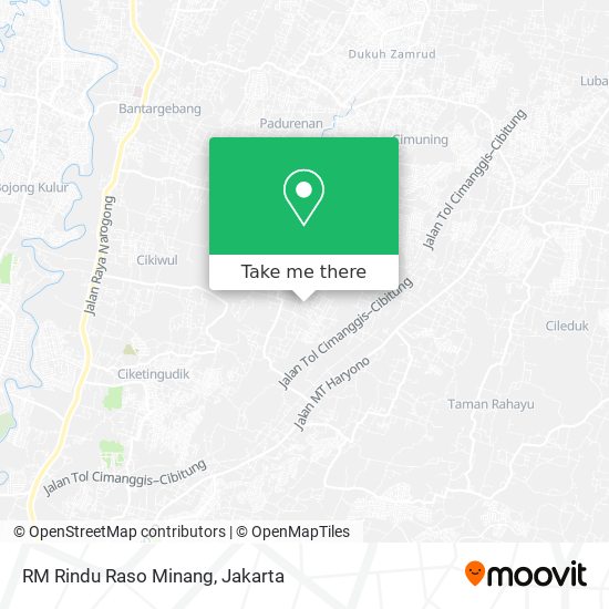 RM Rindu Raso Minang map