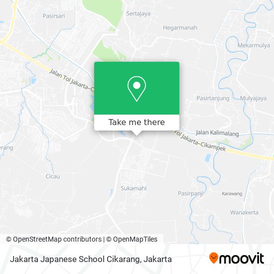 Jakarta Japanese School Cikarang map