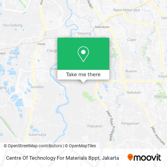 Centre Of Technology For Materials Bppt map