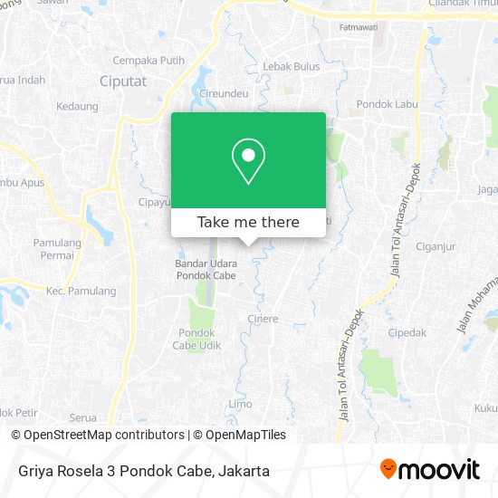 Griya Rosela 3 Pondok Cabe map