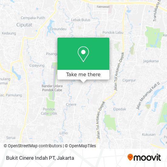 Bukit Cinere Indah PT map