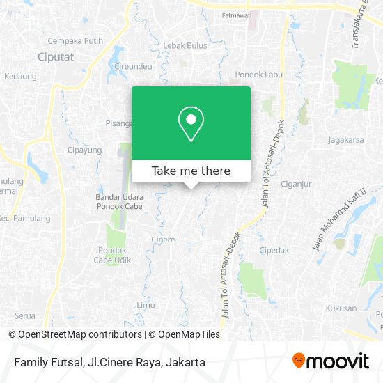 Family Futsal, Jl.Cinere Raya map