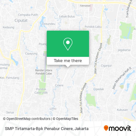 SMP Tirtamarta-Bpk Penabur Cinere map