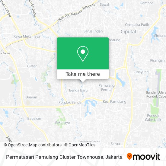 Permatasari Pamulang Cluster Townhouse map