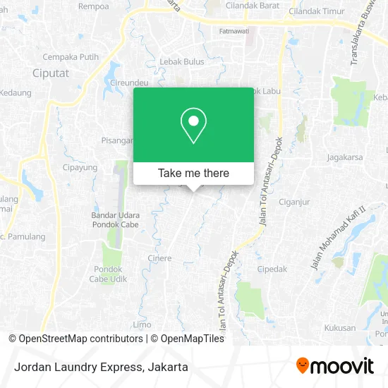 Jordan Laundry Express map