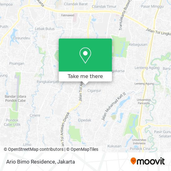 Ario Bimo Residence map