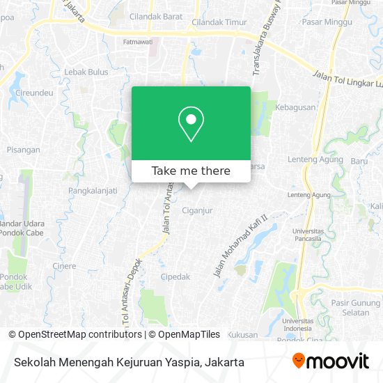 Sekolah Menengah Kejuruan Yaspia map