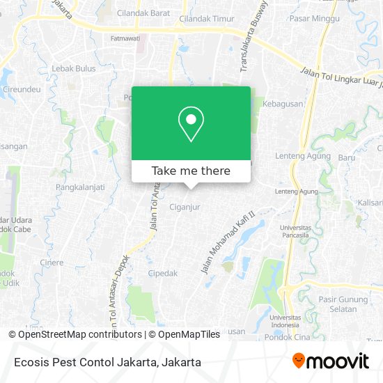 Ecosis Pest Contol Jakarta map