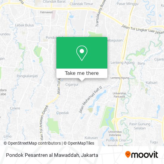 Pondok Pesantren al Mawaddah map