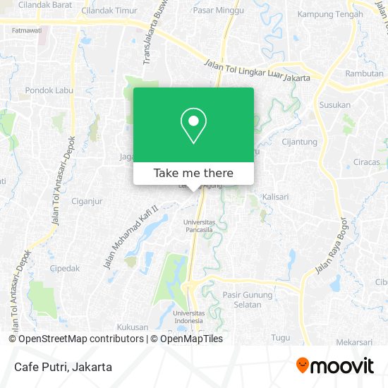 Cafe Putri map