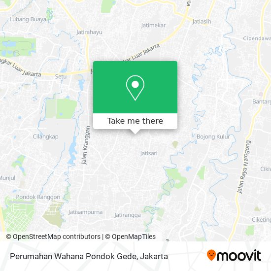 Perumahan Wahana Pondok Gede map