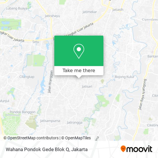 Wahana Pondok Gede Blok Q map