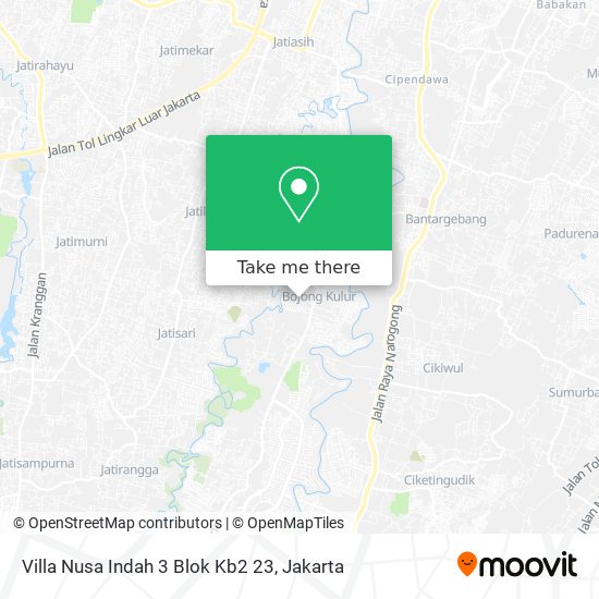 Villa Nusa Indah 3 Blok Kb2 23 map