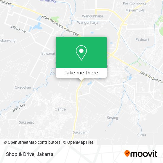 Shop & Drive map