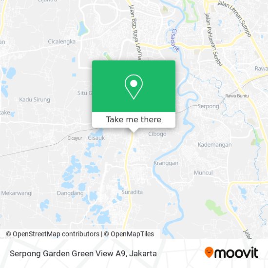 Serpong Garden Green View A9 map