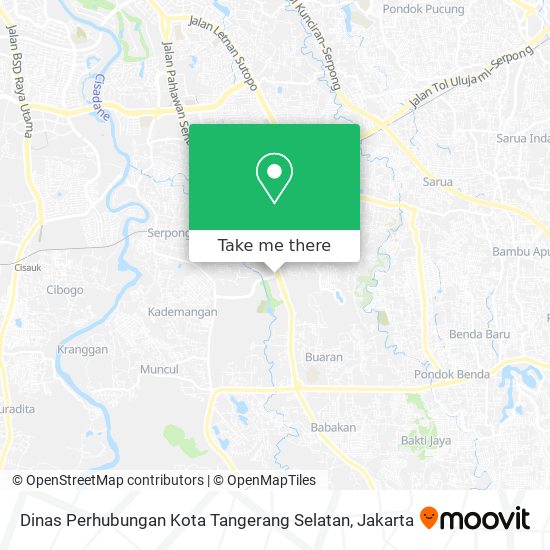 Dinas Perhubungan Kota Tangerang Selatan map