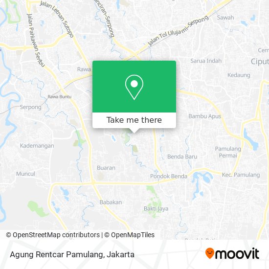 Agung Rentcar Pamulang map