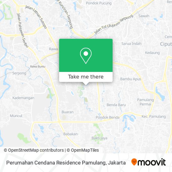 Perumahan Cendana Residence Pamulang map