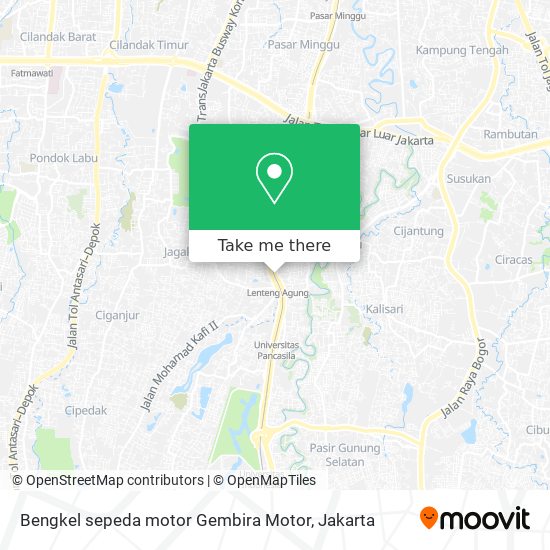 Bengkel sepeda motor Gembira Motor map