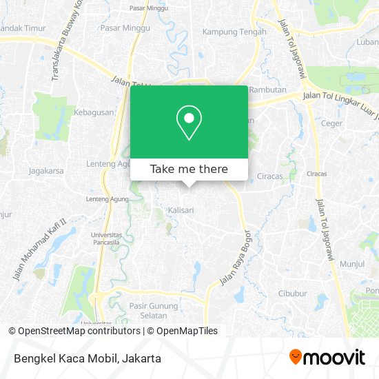 Bengkel Kaca Mobil map