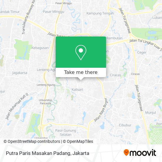 Putra Paris Masakan Padang map