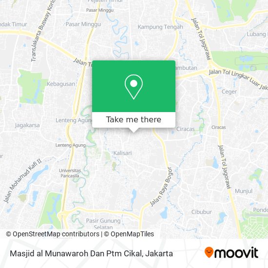 Masjid al Munawaroh Dan Ptm Cikal map