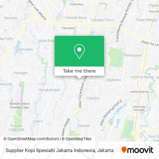 Supplier Kopi Spesialti Jakarta Indonesia map