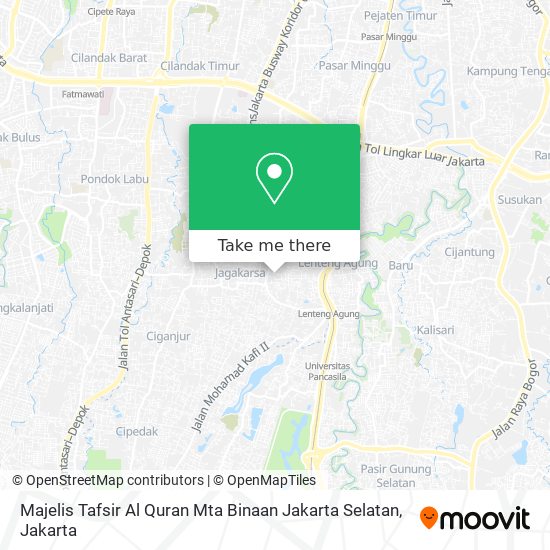 Majelis Tafsir Al Quran Mta Binaan Jakarta Selatan map