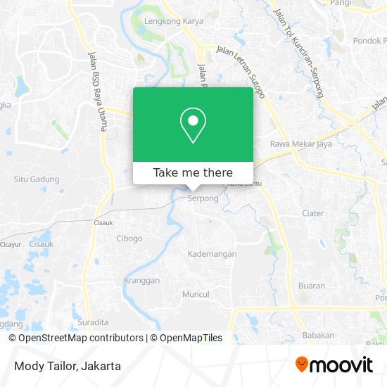 Mody Tailor map