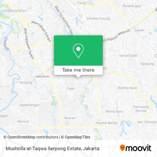 Musholla at-Taqwa Serpong Estate map