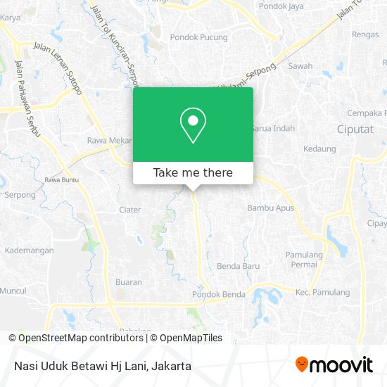 Nasi Uduk Betawi Hj Lani map