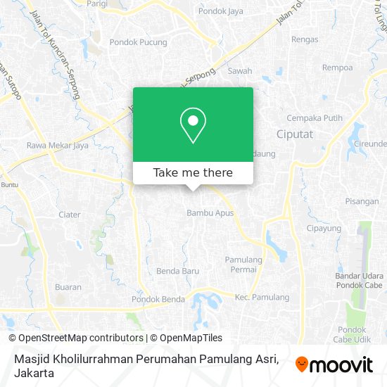 Masjid Kholilurrahman Perumahan Pamulang Asri map