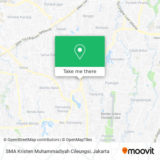 SMA Kristen Muhammadiyah Cileungsi map