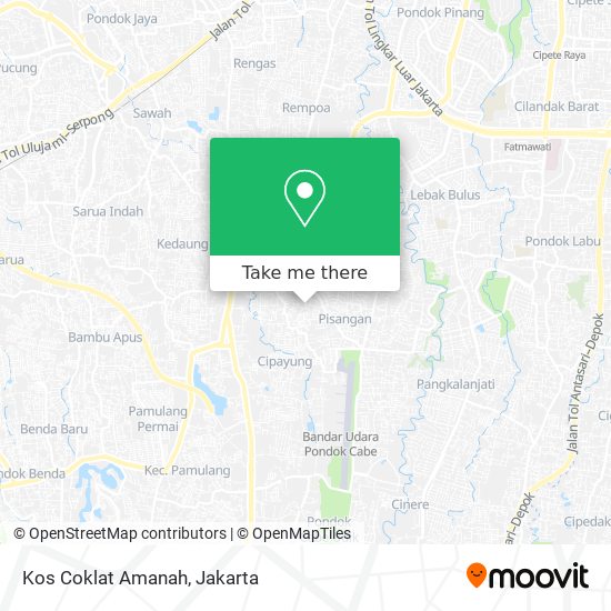 Kos Coklat Amanah map