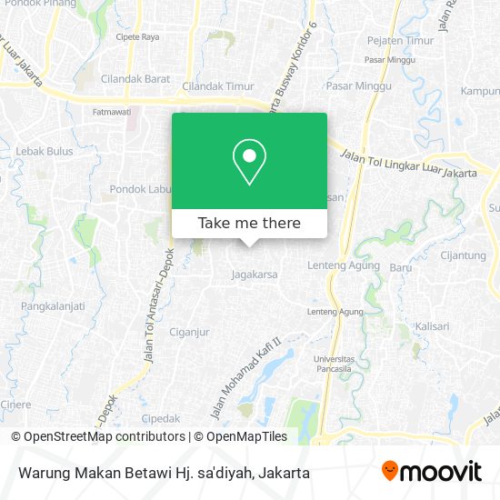 Warung Makan Betawi Hj. sa'diyah map